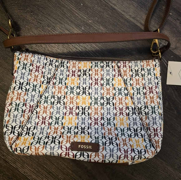 NWT Fossile Skylar Crossbody White Multi - Picture 2 of 5